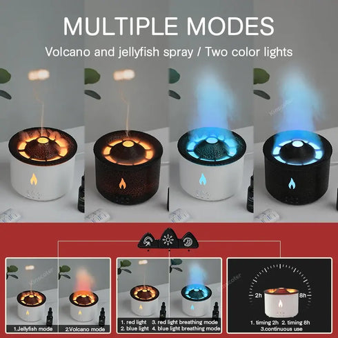 Volcano Flame Aroma Diffuser And Air Humidifier
