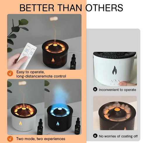 Volcano Flame Aroma Diffuser And Air Humidifier